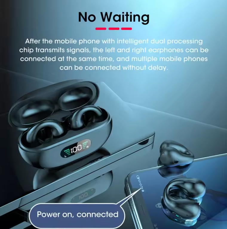 Xiaomi Mijia Wireless Bluetooth Earphones TWS Earbuds Sound Earcuffs Ear Earring Auriculares For Sport Headset