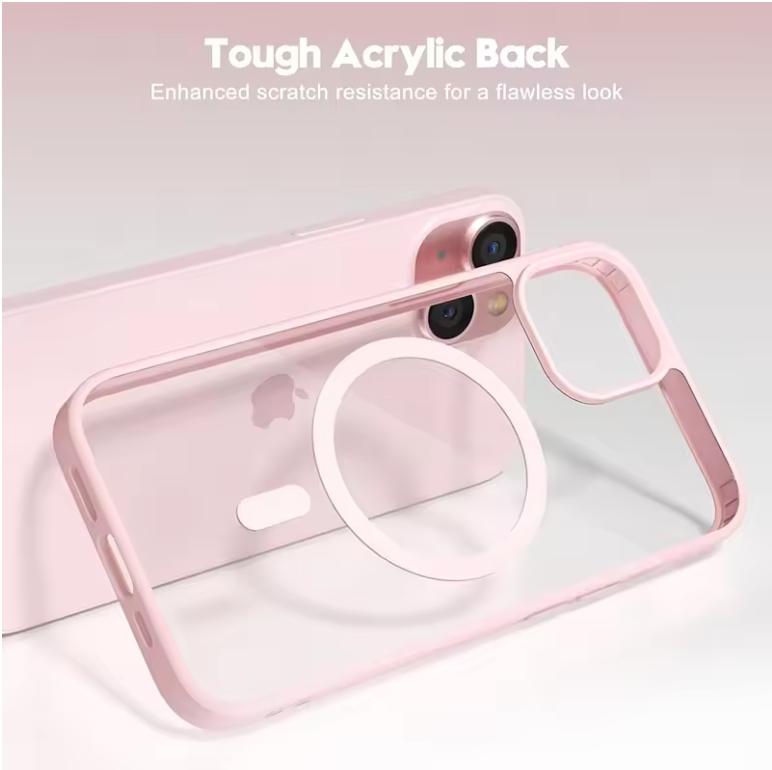 Luxury Strong Magnetic Magsafe Hard Case for iPhone 16, 16 pro, 16 Pro Max Plus Transparent Matte Slim Shockproof Cover