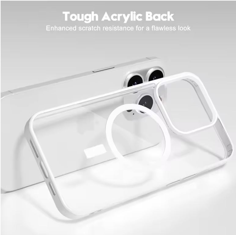 Luxury Strong Magnetic Magsafe Hard Case for iPhone 16, 16 pro, 16 Pro Max Plus Transparent Matte Slim Shockproof Cover